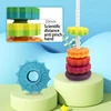 Rainbow Turret Stacking Music Color Nesting Ring 1-3 Years Old Infant Baby Turn Turret Puzzle Early Education Toys 4