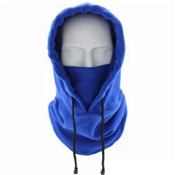 Unisex Polar Fleece Windproof Winter Beanie and Full Face Ski Mask (Royal Blue)