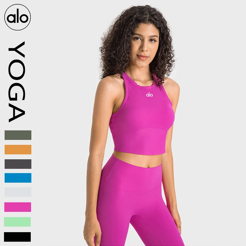 2023 Alo Yoga Set Leggings And Tops Fitness Sports Suits Gym Clothing Yoga  Bra Seamless Leggings Running Women Tops Pant - AliExpress