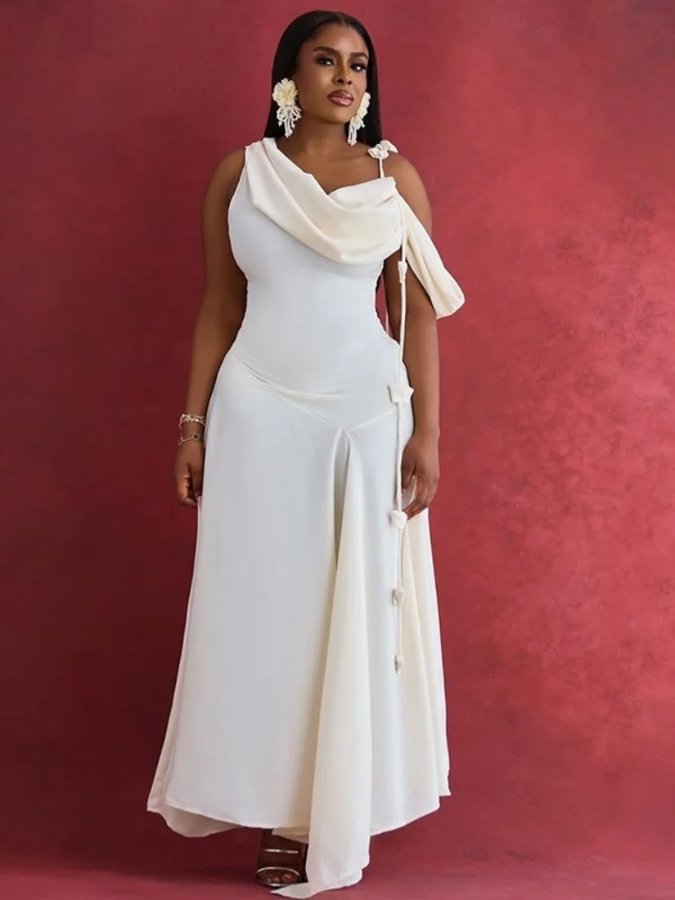 Wmstar Dresses for Women Wholesale New Summer Style Off Shoulder Mid Length Elegant Tank Maxi Party Dress New in Summer 2025