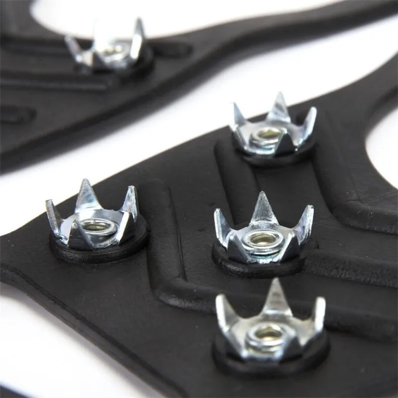 1 Pair Snow Ice Claw Climbing Crampons 8 Studs Anti-Skid Ice Snow Camping Walking Shoes Spike Grip Winter Outdoor Equipment ice gripper spike climbing crampons