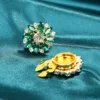 2pcs Rhinestone Cufflinks Shirt Sleeve Button Covers Bling Crystal Button Clips for Dresses and Shirts Button Decoration Buttons 3