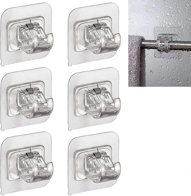 Self Adhesive Curtain Rod Holder Hooks Curtain Rod Brackets Hooks