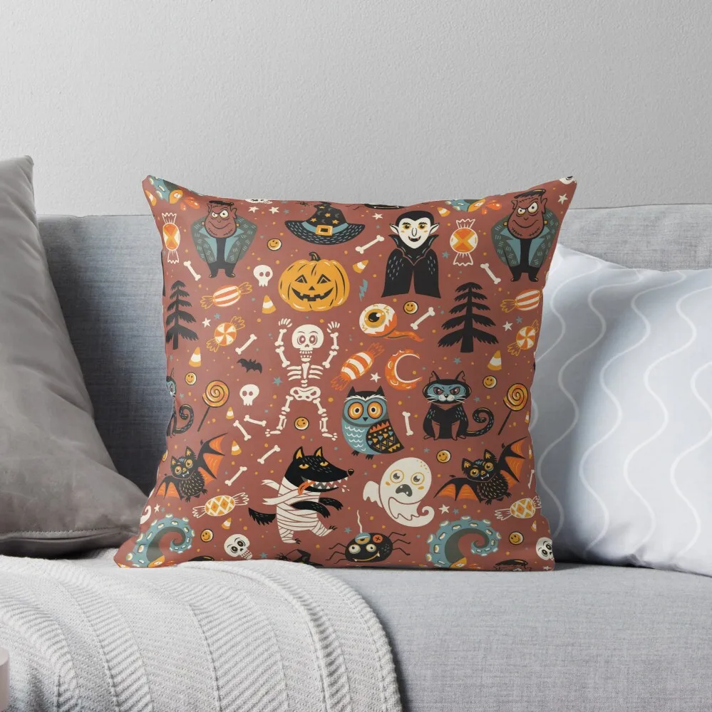 

Happy Halloween Throw Pillow luxury living room decorative cushions luxury cushion cover