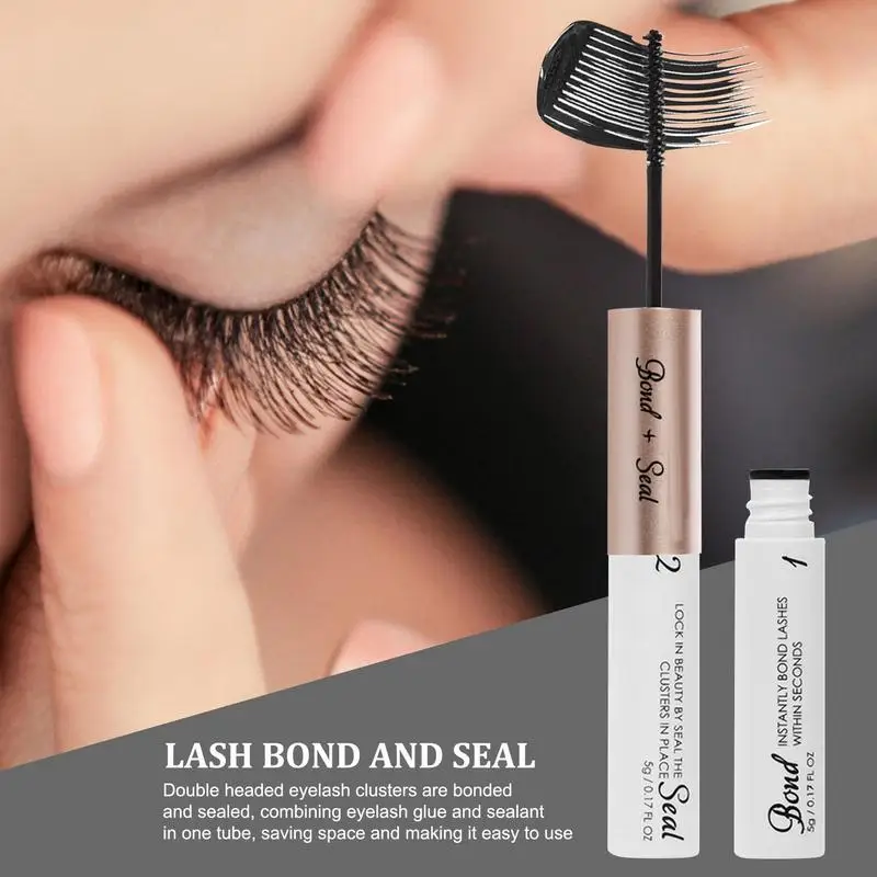 

Lash Bond And Seal Fast Drying Lash Glue And Sealer Waterproof Strong Hold Cluster Lash Glue Bond And Seal False Eyelash & Tools