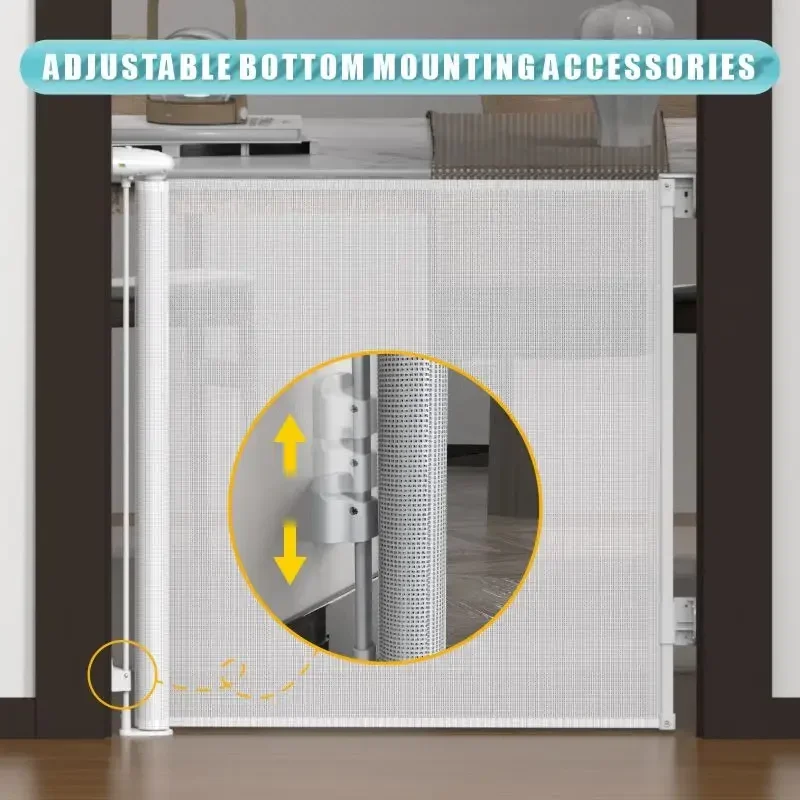 Retractable Safety Gate Baby Protection Guard for Home Stairway Indoor and Outdoor Usage