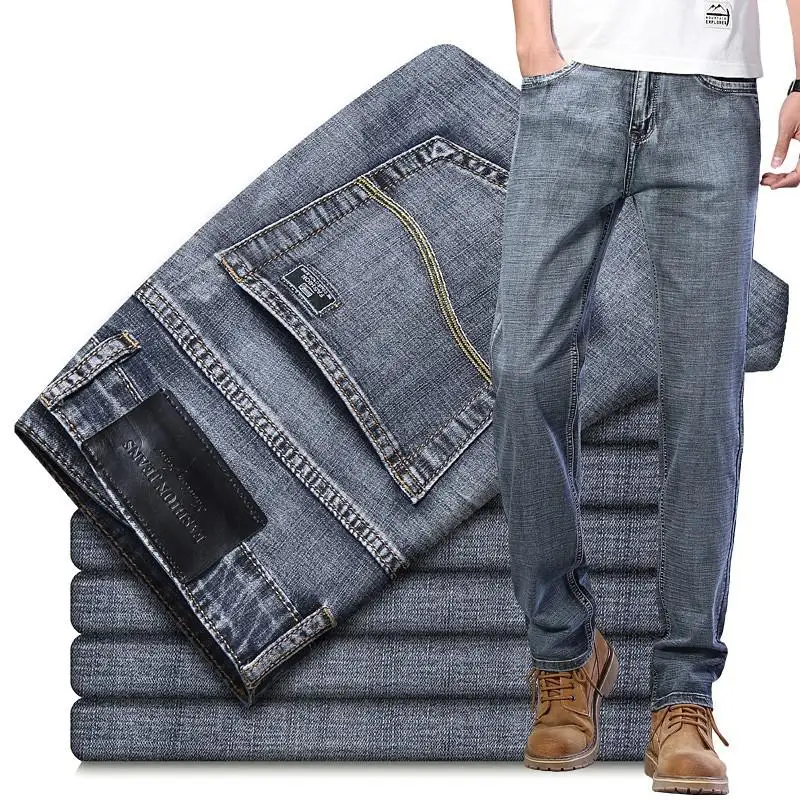 2022 Spring Summer Men  Classic Jeans Jean Homme Pantalones Hombre Men Soft Black Biker Masculino Denim Overalls Mens Pants biker jeans Jeans