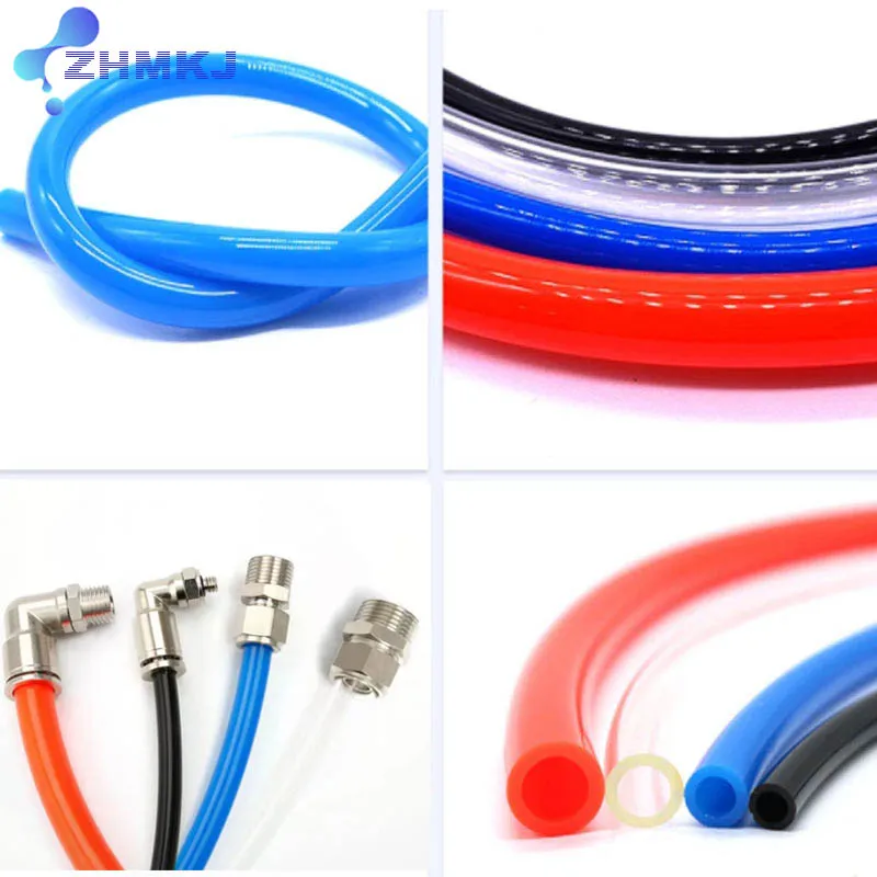 

PU Gas Air Hose Tubing Compressor Polyurethane Pneumatic Pipe Tube OD 4mm 6mm 10mm 12mm 14mm 16mm Wear High Voltage Resistance
