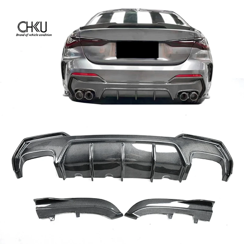 

For 2020-2022 BMW 4 Series G22 Rear Bumper M-Line Sports Carbon Fiber Rear Diffuser