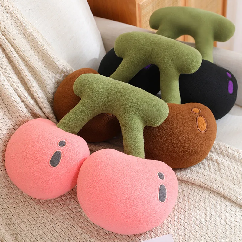 45cm Fruit Cherry Shaped Plush Pillow Soft Cute Pink Cherry Plushies Toy Hug Pillow Lovely Room Sofa Decoration 2