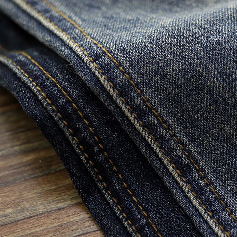 Amekaji Vintage Cargo Jeans Men Autumn New Light Denim Multi-pocket Washed Old Slim Workwear Jeans Retro Casual Pencil Trousers