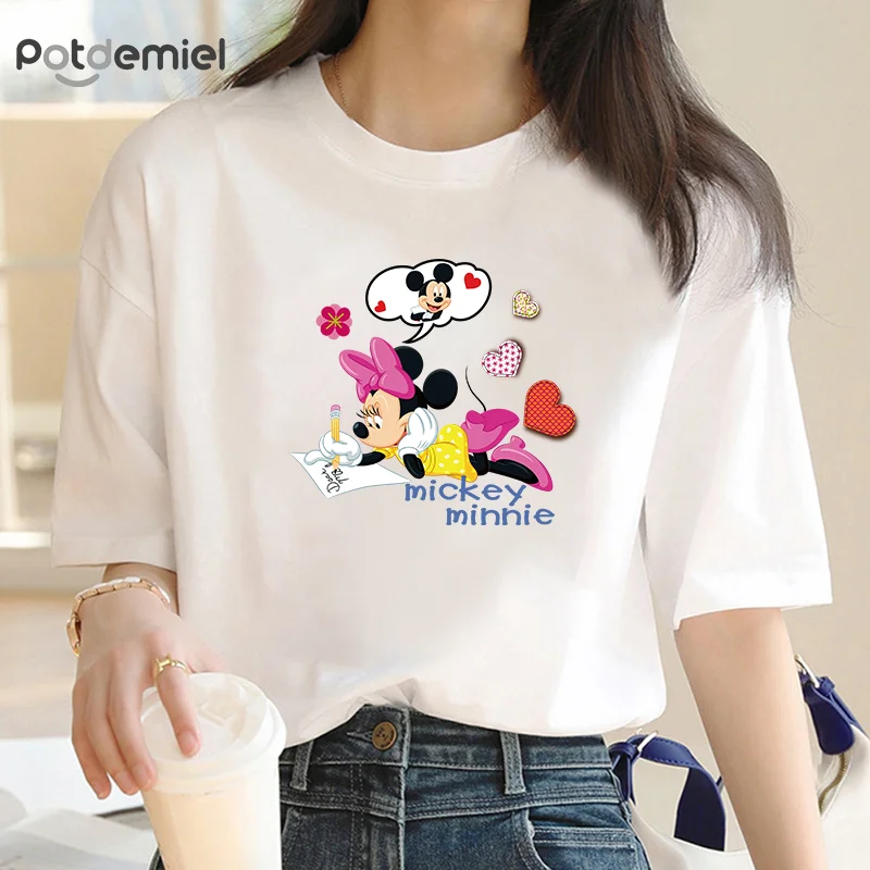 

Summer Essentials T-shirt Cotton women's T-shirt Mickey Print fashion brand oversized high-quality women's T-shirt T-shirt top