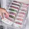 3Pcs Sealed Storage Box Transparent Kitchen Organizer Fridge Fruit Meat Freezing Sorting Sealing Boxes Sealed Food Storage Case 3