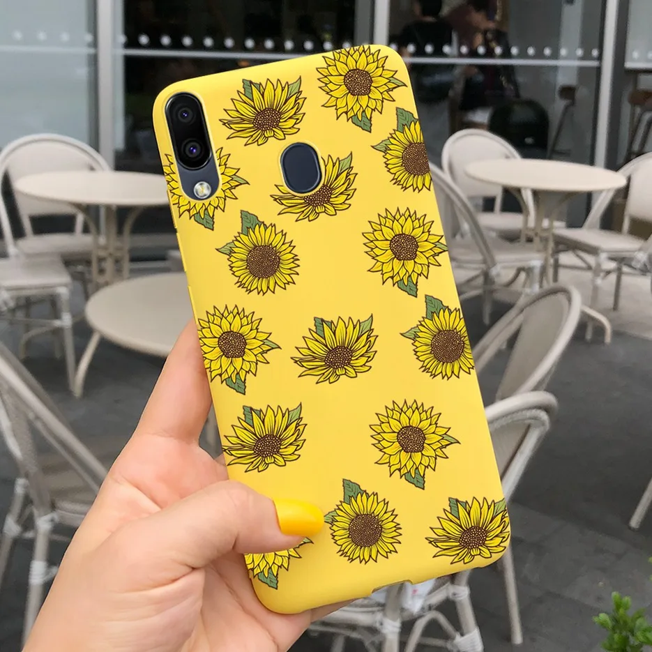 Stylish Cartoon Sunflower Soft Silicone Phone Back Cover