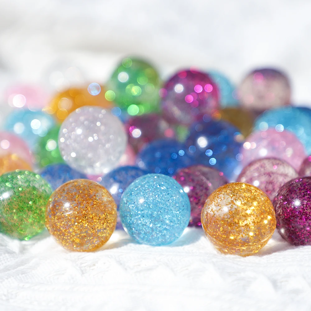 Bouncing Ball Toys 10Pcs 32mm Glitter Jumping Bounce Balls Outdoor Sport Toys for Kids Birthday Party Favors Wedding Christmas Gift Pinata Filler