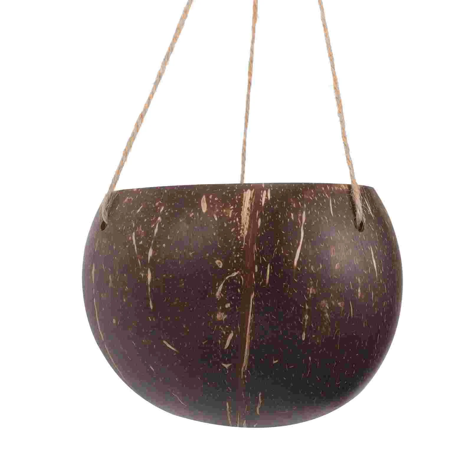Hanging Planter Chain Coconut Shell Flowerpot Pots Indoor Plants Wall Planter Basket Balcony Holder Large Flower Pot Plant Pot