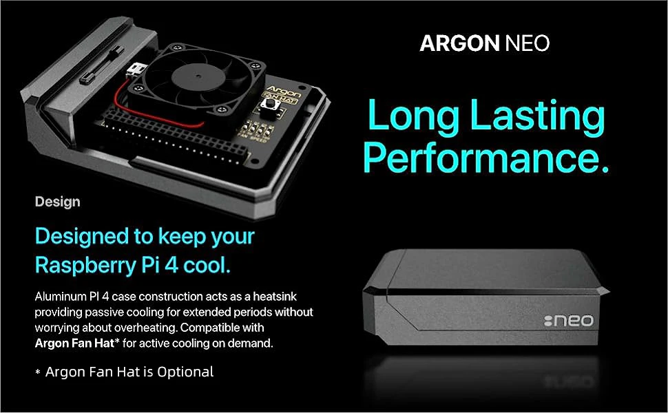 Argon NEO Raspberry Pi 4 Case Shell