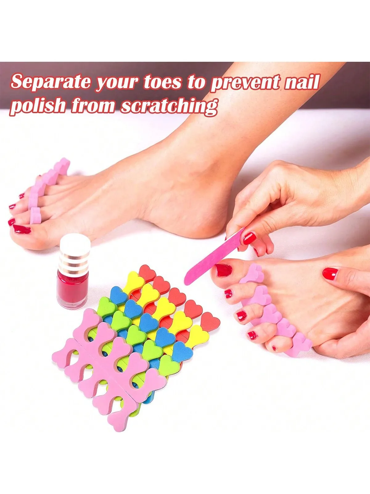 Nail Art Tools Multicolour Nail Art Toe Separators Finger Separators Sponge Soft UV Gel Polish Beauty Tools Manicure Pedicure Pack Nail Kits