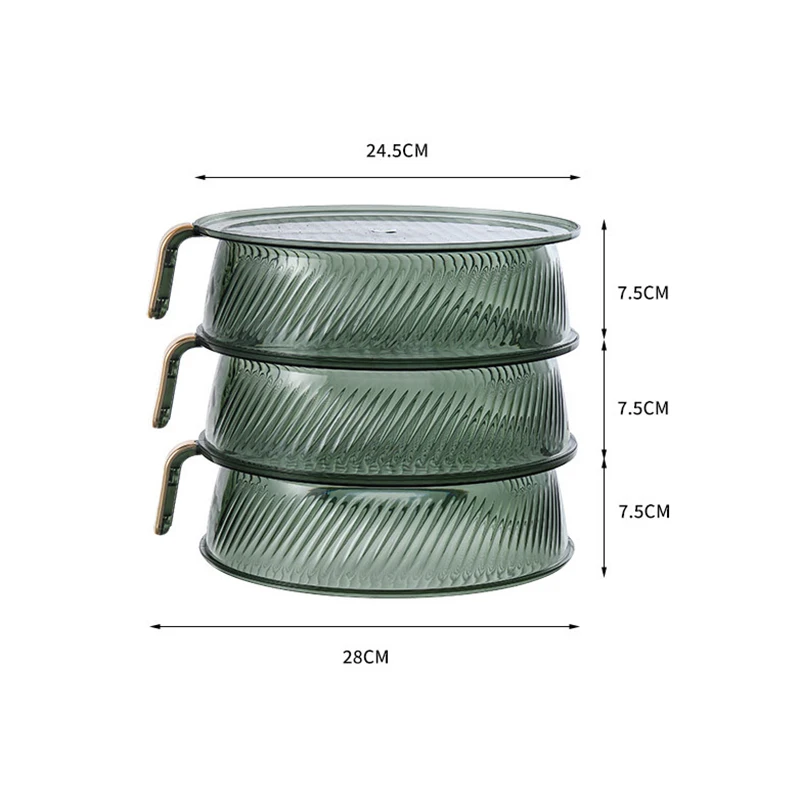 Transparent Vegetable Cover Dustproof Multi-Layer Heat Preservation Cover Home Can Be Superimposed Food Kitchen Storage