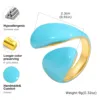 Bagues empilables torsadées ouvertes pour femmes, bague statement audacieuse géométrique bleue en émail croisé, résistante à l'eau