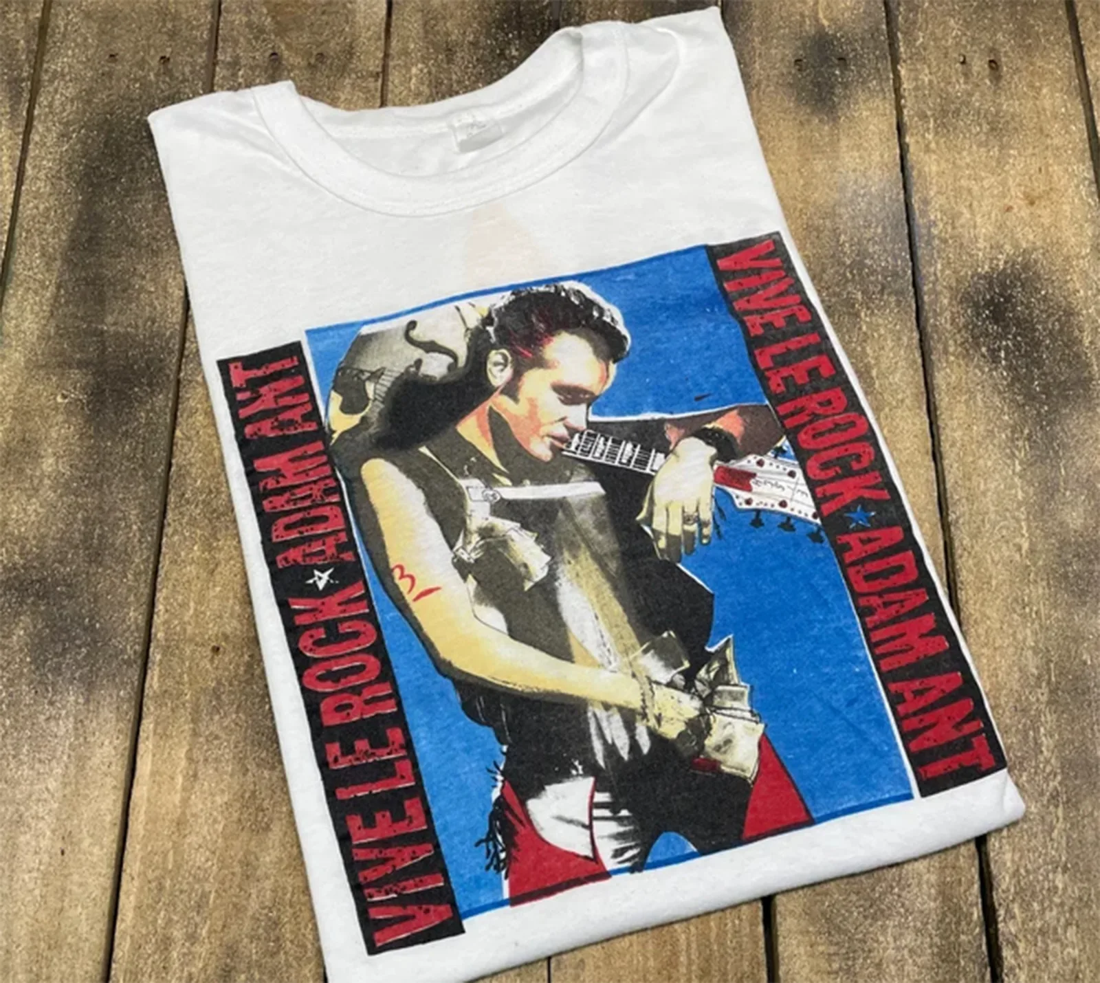 Vintage 1984 Adam Ant Vive Le Rock Tshirt Classic White Unisex S-5Xl By516