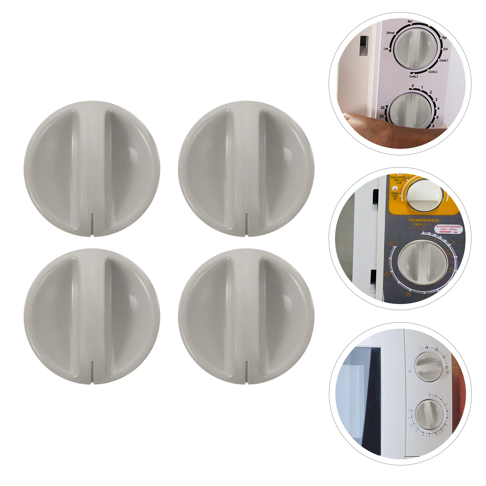 

4PCS Microwave Oven Knob Accessories Rotary Timer Button Replacement Knob