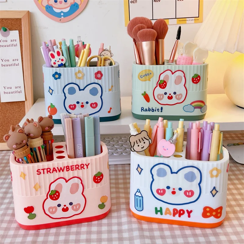 Pen Holder For Desk Cute Women Teens Kids Desk Office Desktop Pen Holder  Organizer Fridge Type Pencil Organizer Pen Caddy - AliExpress