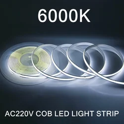 High Brightness Warm White COB LED Strip Light with Smart IC, 240 LEDs/M, 220V (AC 220V)