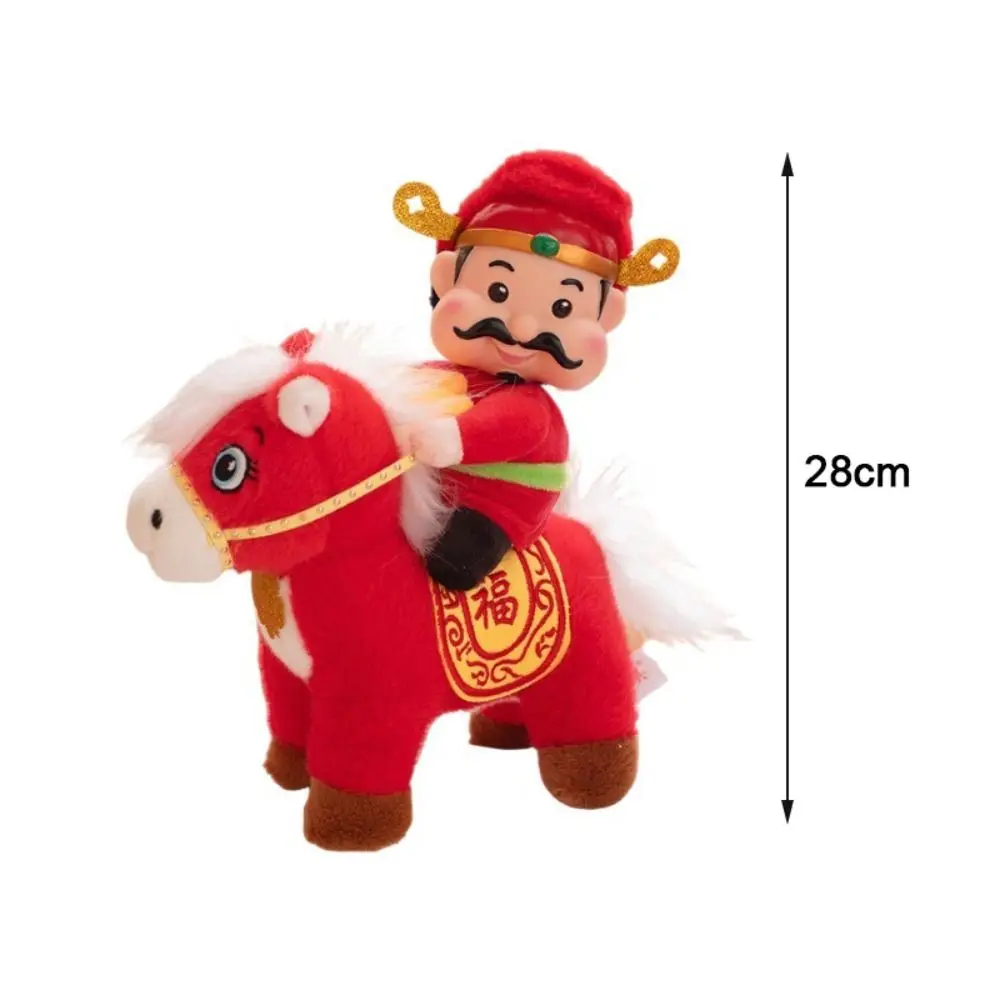 Pretty PP Cotton Horse Long Mane Attractive Eyes Standing Foal Dreamy Lifelike Horse Children Companion