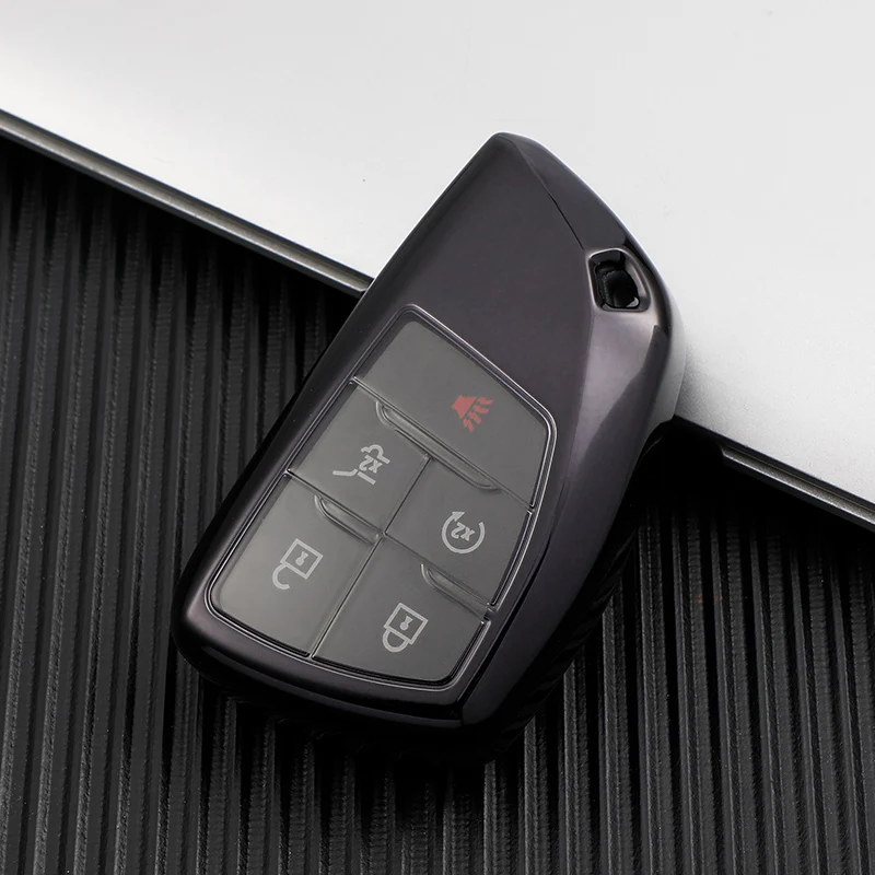 Ontto Funda Para Llavero De TPU Compatible Con Chevrolet Suburban Smart Control Remoto De Proteccion Completa Rojo