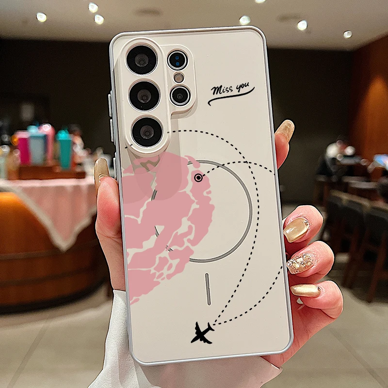 Love Heart Printed Magnetic Phone Case Cover