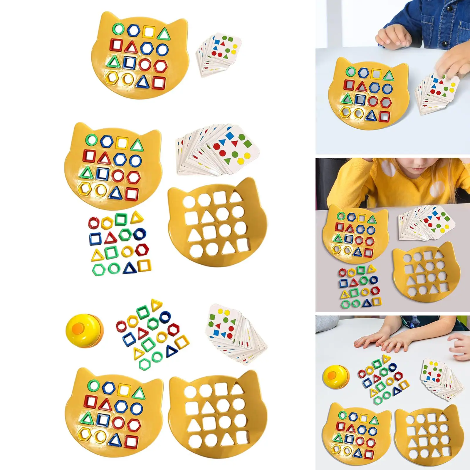 Shape Matching Board Montessori Present Colorful Cultivate Logical Thinking Skills for 3+ Years Old 2