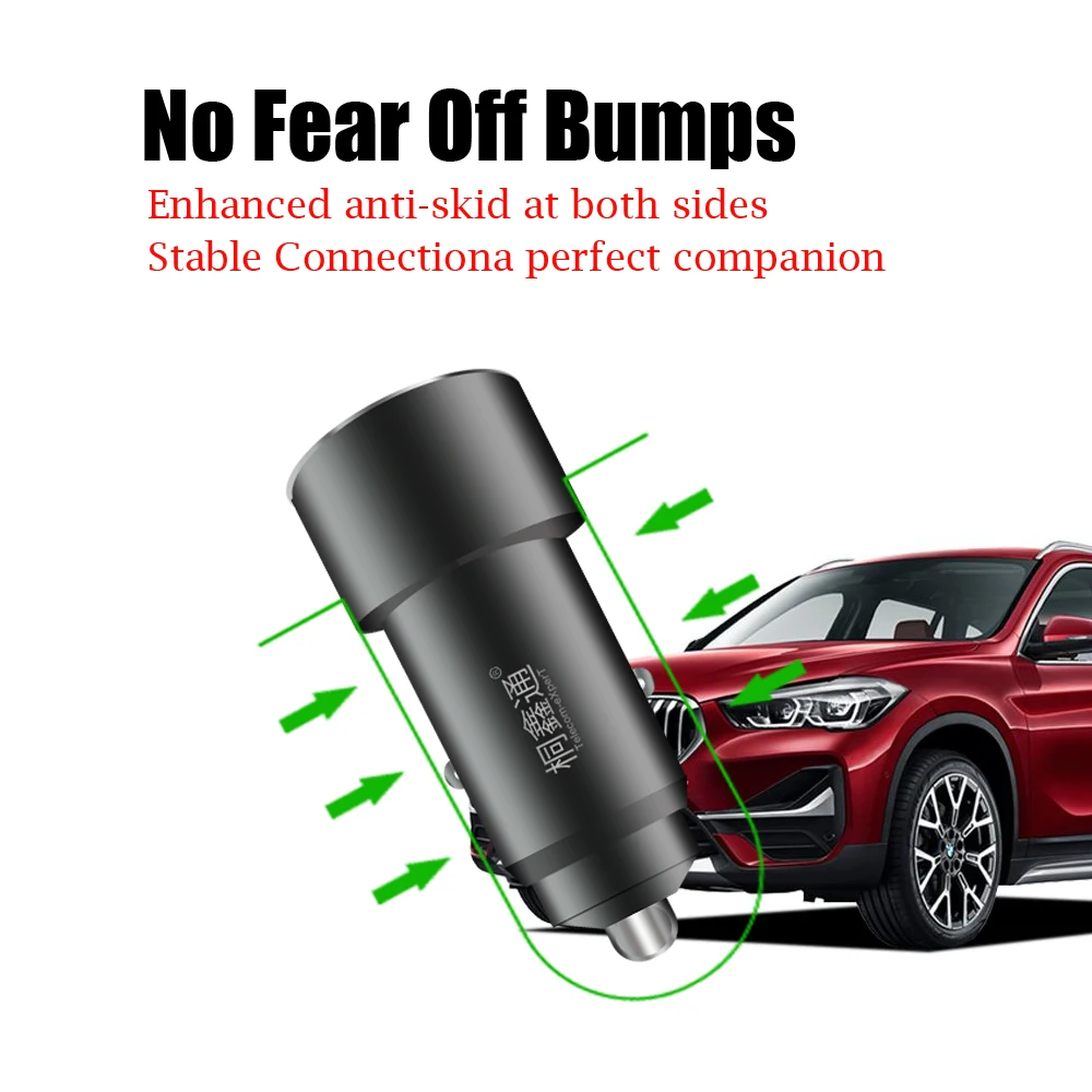 60W Metal USB Car Charger Dual Port PD QC Fast Charging For Iphone13 12 AFC for Samsung S21 Xiaomi OPPO Type C Phone charger