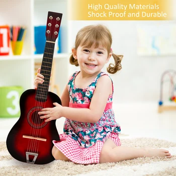 21 Inch Acoustic Guitar Classical Acoustic Guitar Small Size Portable Wooden Guitar for Children Beginner Adult Teen 1