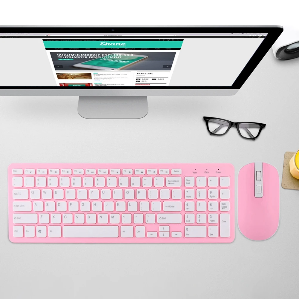 Set tastiera e mouse wireless 2.4g ad alta sensibilità_voghion.com