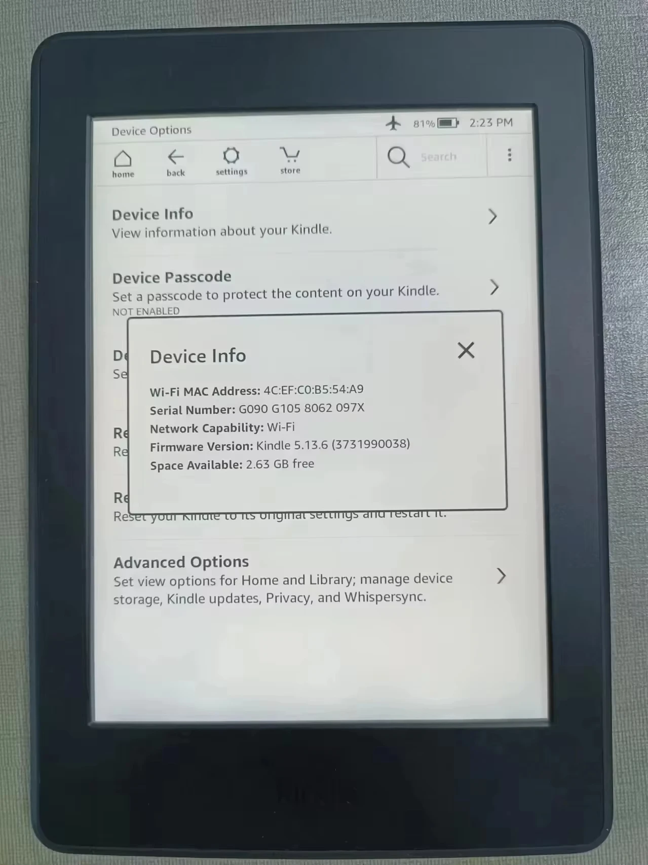Kindle PaperWhite 3 E-reader With Backlight 4GB Kindle KPW3 E-book Reader Supports Various Languages