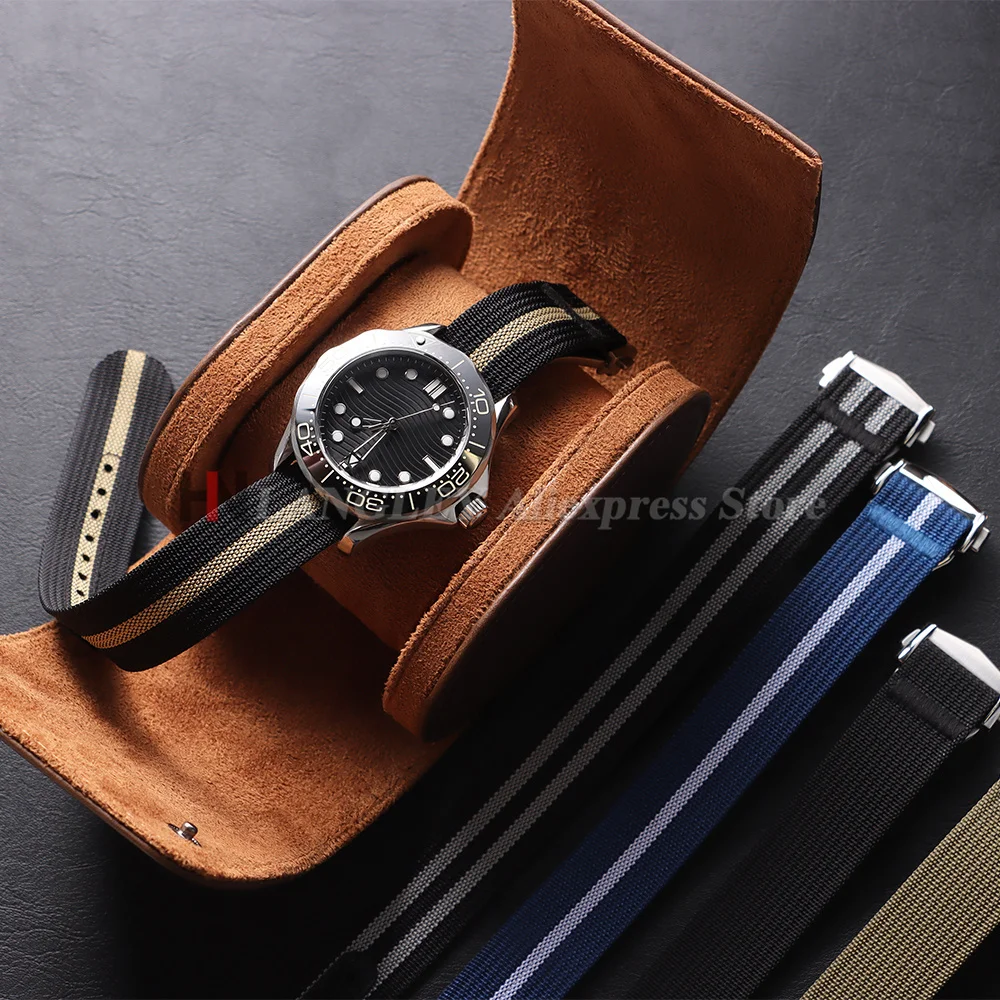 Durable Nylon Waterproof Watch Strap with Folding Buckle - Sporty and Stylish Wristband