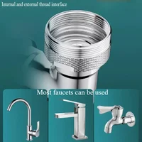 แขนหุ่นยนต์ทองเหลืองในห้องน้ำตัวต่อก๊อกน้ำปรับได้หลายมุมในห้องครัวข้อต่อหมุนป้องกันน้ำกระเซ็นภายนอกสำหรับอ่างล้างหน้า 6