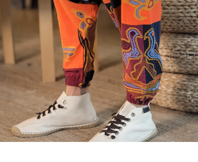 2022 Summer Mens Baggy Cross Pants Men Women Hip-hop Print Wide Leg Pants Male Casual Vintage Long Trousers mens harem joggers