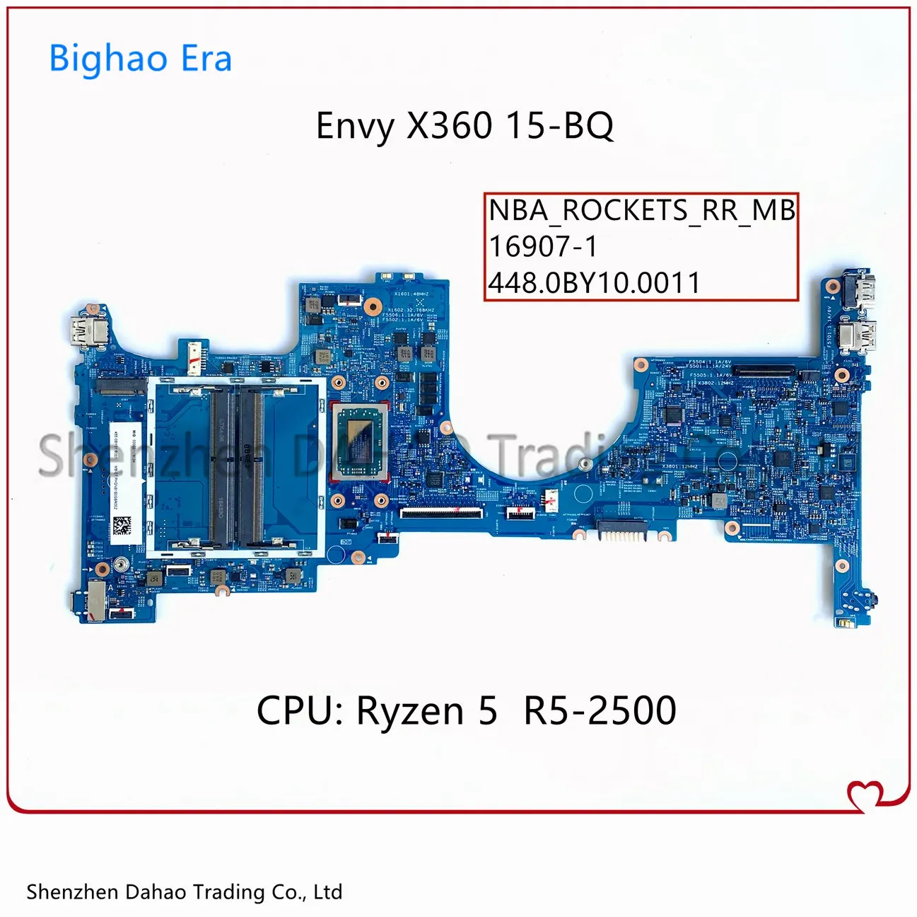

For HP Envy X360 15-BQ Laptop Motherboard 16907-1 With Ryzen 5 R5-2500 DDR4 L34922-601 935101-601 935101-001 100% Fully Tested