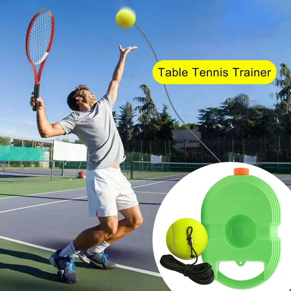 

Table Tennis Trainer with 3 String Balls Plastic Base Rebound Self-Practice Equipment Training Portable Solo Tennis Training Too