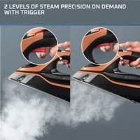 Steam Force Pro Stainless Steel Soleplate Steam Iron for Clothes 400 Microsteam Holes, Cotton, Wool, Poly, Silk, Linen 2
