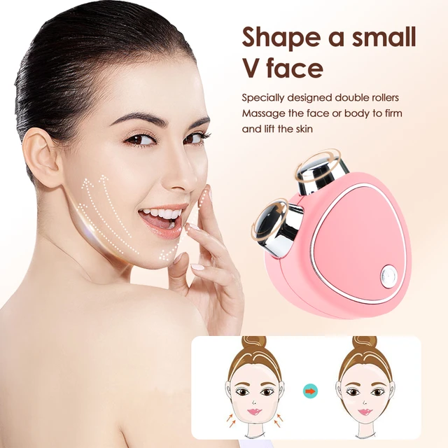 Low EMS Microcurrent Facial Massager Face Lift Machine Roller Skin ...