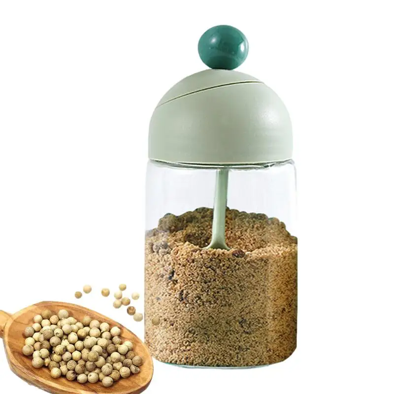 

Salt And Pepper Dispenser Salt Shaker With Lid And Spoon Salt Tank Sugar Bottle Seasoning Can Jar For Kitchen tool Gadgets