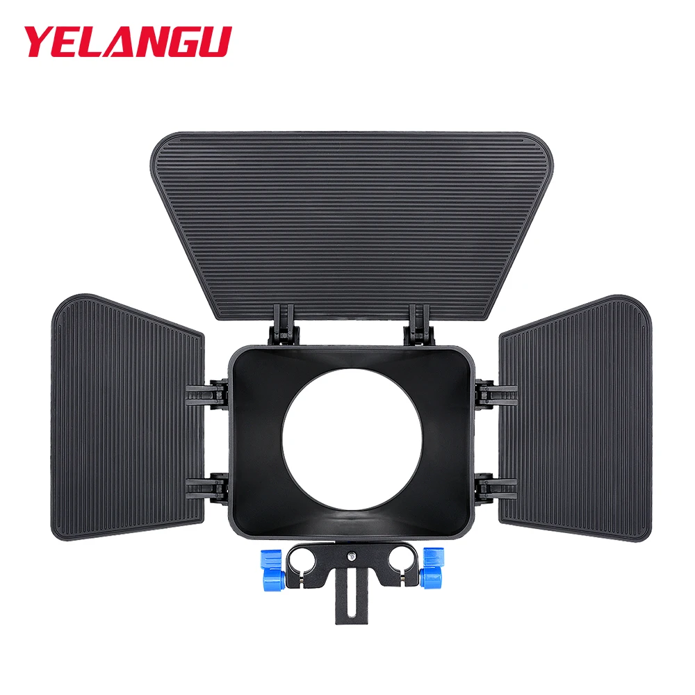 

YELANGU Universal Mini Matte Box 3-Blade Protable for Sony for Canon Camera for 15mm Rail Rod Rig Cage Compatible with 85mm Lens