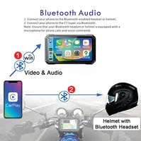 The latest 7-inch motorcycle CARPLAYGPS navigator with camera and tire pressure - Image 5