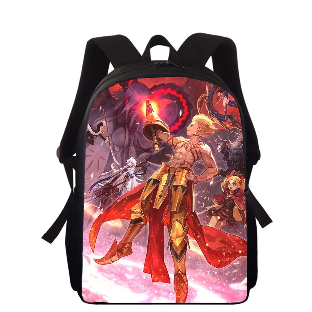 Anime Fate Gilgamesh 15” 3D Print Kids Backpack Primary School Bags for Boys Girls Back Pack Students School Book Bags