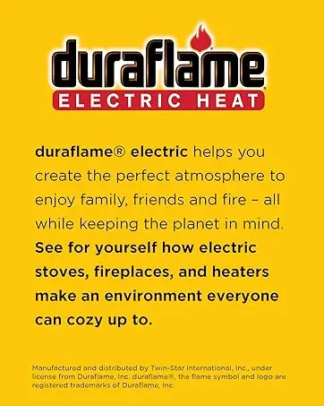 Description Picture 3 of itemFreestanding Electric Fireplace Stove Heater with 3D Flame Effect for 1,000 Sq. Ft. Room, Black