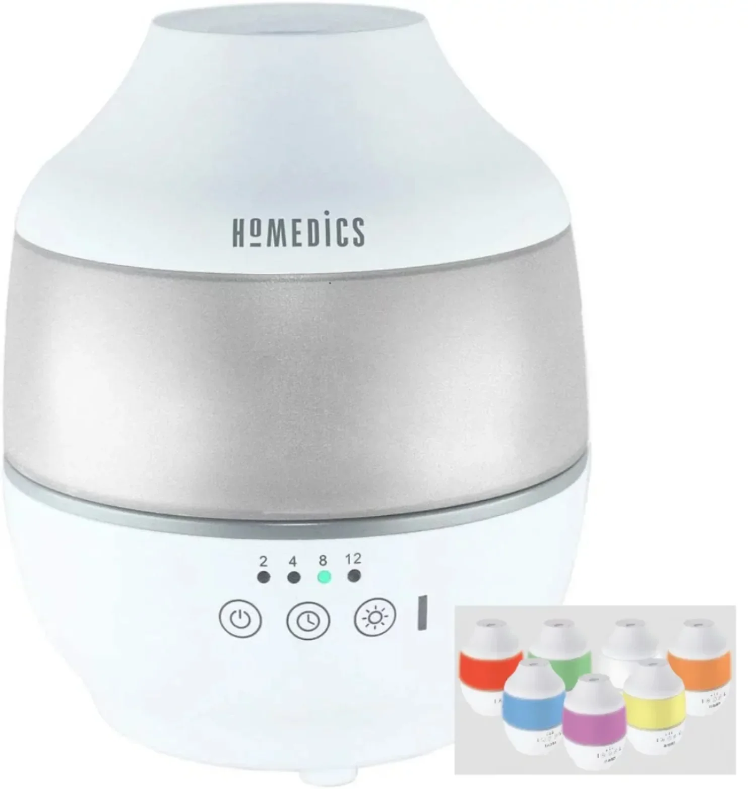 

Total Comfort Cool Mist Ultrasonic Humidifier with Essential Oil Tray and Color Changing Illumination car diffuser