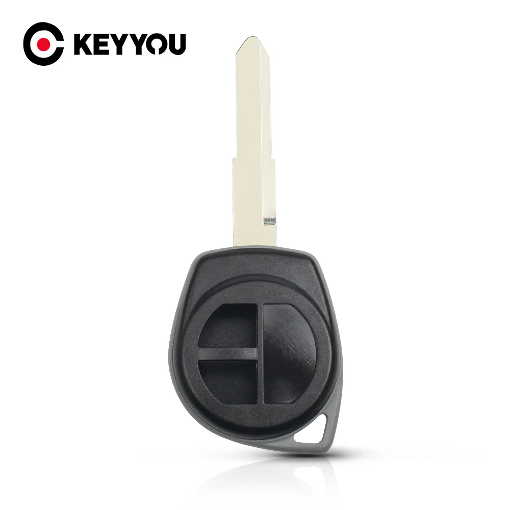 

KEYYOU Keyless Entry Fob Housing 2 Button Car Key Fob Case Blank Shell HU133R For SUZUKI GRAND VITARA SWIFT + Rubber Button Pad